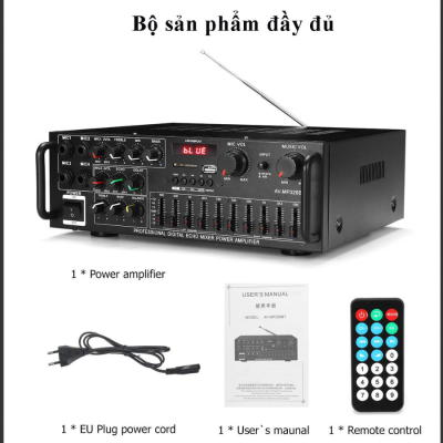 Amply âm ly bluetooth karaoke gia đình Sunbuck AV-MP326BT 220V/12V